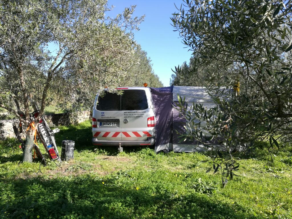 camper all'ombra